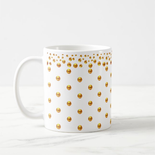 Gold Dot Confetti Kaffeetasse (Links)