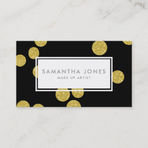 Gold Dots Classic Modern Make Up Artist Visitenkarte