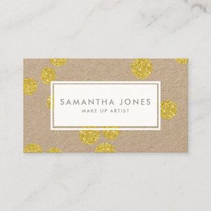 Gold Dots Classic Modern Make Up Artist Visitenkarte