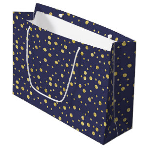 Gold Dots Elegantes Party Geschenktasche Große Geschenktüte