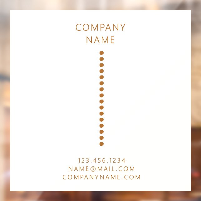 Gold Dots Minimalistisch einfacher Qr Code Cream Fensteraufkleber (Blatt 2)