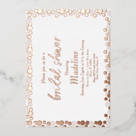 Gold Dots Muster Hochzeitsfolie gepresst Einladung