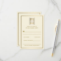 Gold Double Happiness Elegante chinesische Hochzei