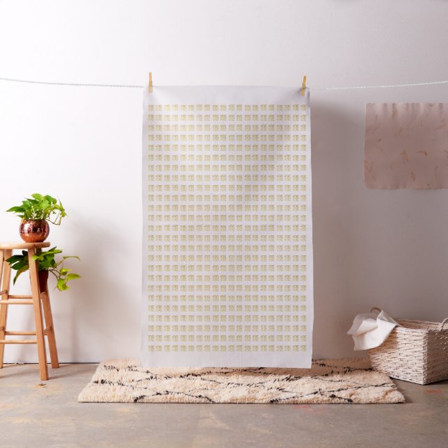 Gold Double Happiness Lanterns Custom Fabric Stoff (Beispiel)