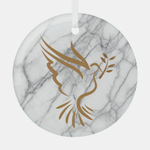 Gold Dove Keramik Ornament Aus Glas