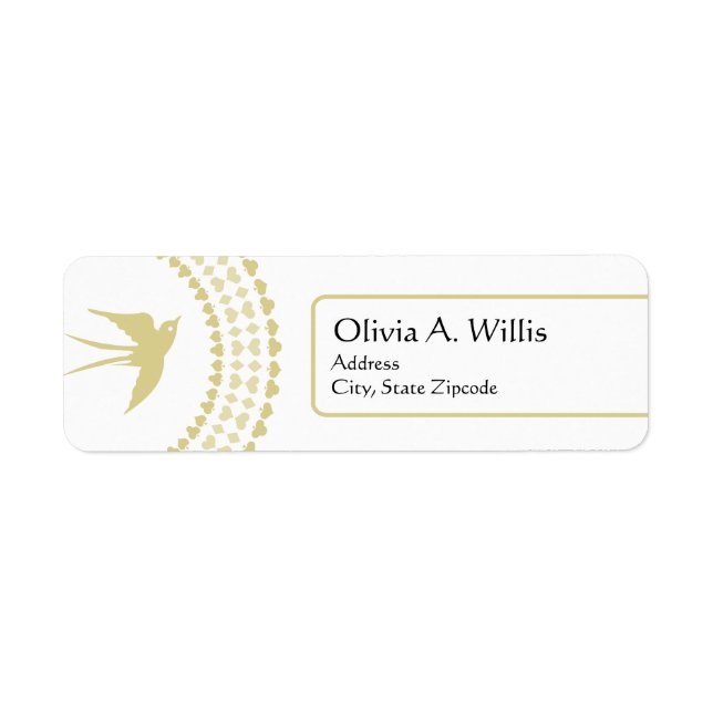 Gold Dove Religious Address Label (Vorne)