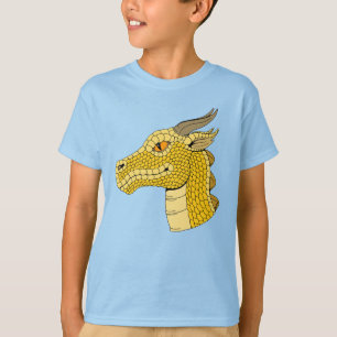 Gold Dragon Head in Profil T-Shirt
