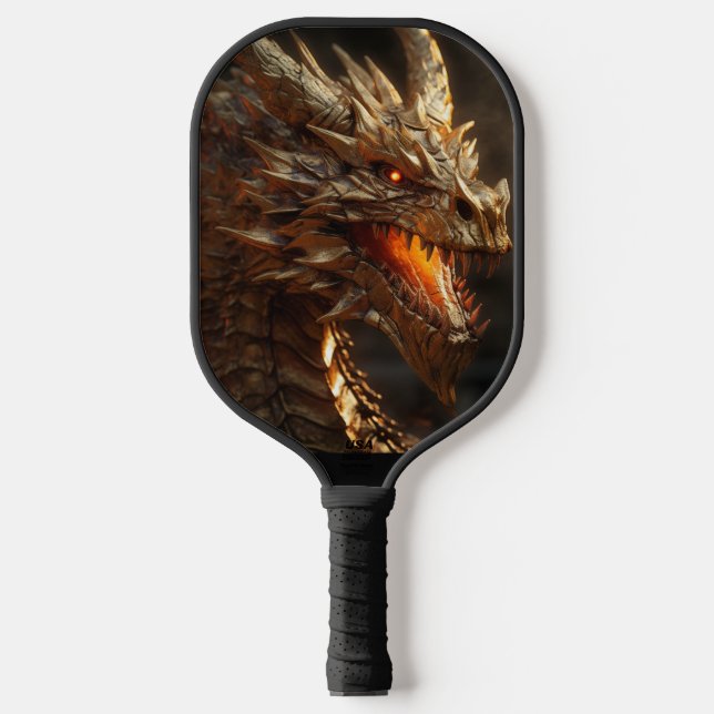 Gold Dragon Pickleball Schläger (Vorderseite)