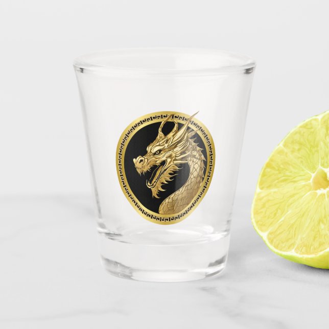 Gold Dragon Schnapsglas (Vorderseite)