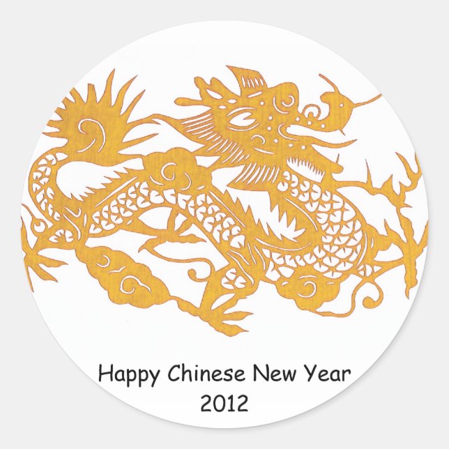 Gold Dragon Sticker (Vorderseite)