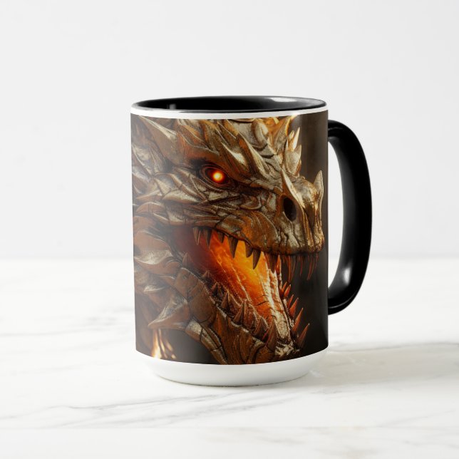 Gold Dragon Tasse (VorderseiteRechts)