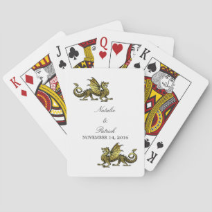 Gold Dragon Wedding Cards Spielkarten