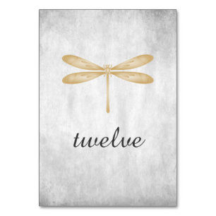 Gold Dragonfly-Tischnummer Tischnummer
