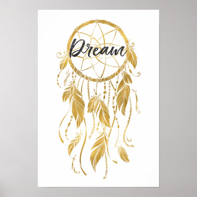 Gold Dream Catcher Poster (Vorne)