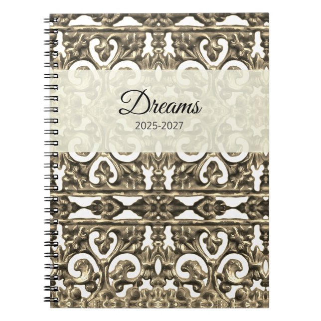 Gold Dream Diary Notizblock (Vorderseite)