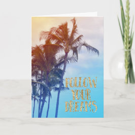 Gold Dreams Kauai Palm Trees Karte
