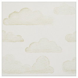 Gold Dreamtime Watercolor Wolken Stoff