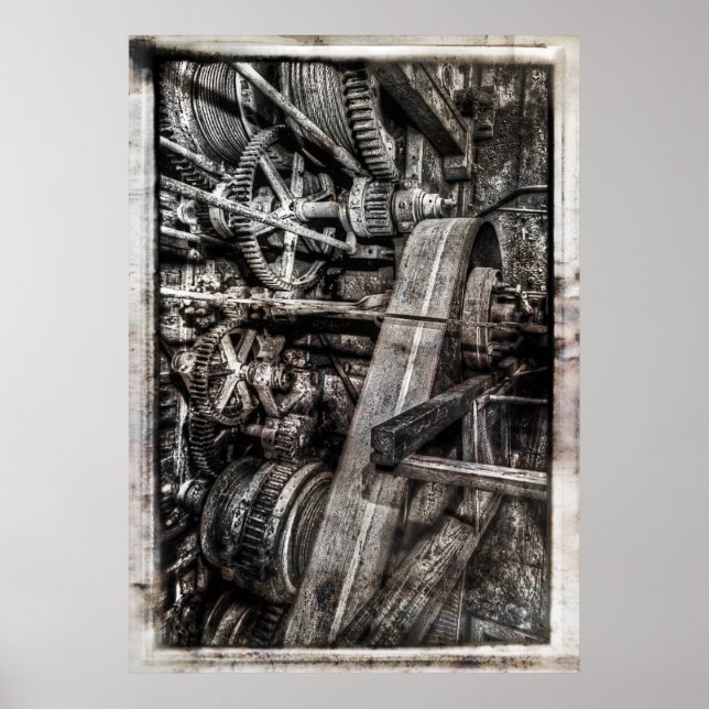 GOLD DREDGE BUCKET GEARAGE - ALASKA POSTER (Vorne)