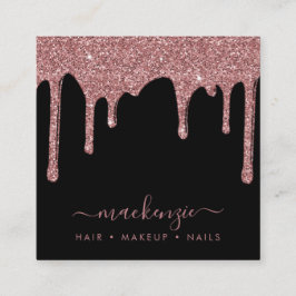 Gold Driving Glitzer-Logo der Black Rose Quadratische Visitenkarte