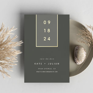 Gold Drop Moderne Minimalistische Folien-Save-th Folieneinladung