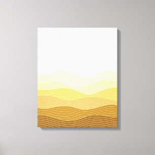 Gold Dunes Minimalistisch Abstraktes Boho Design Leinwanddruck