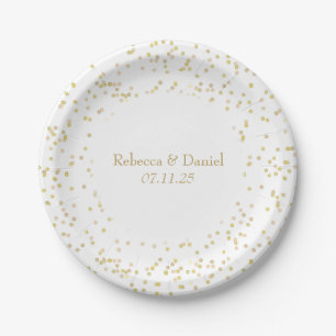 Gold Dust Confetti Pappteller