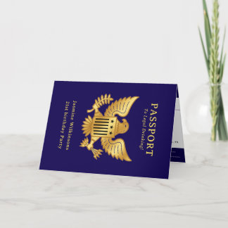 Gold Eagle Passport To Legal Drinking Birthday Ankündigung