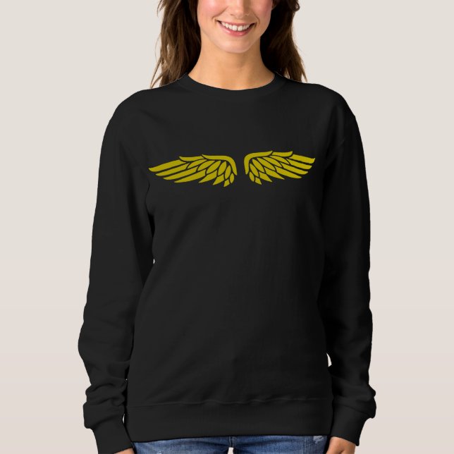 Gold Eagle Wing Sweatshirt l Damen  (Vorderseite)