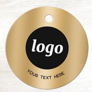 Gold-Effekt-Logo- und Text-Geschäft-Preisetiketten Geschenkanhänger