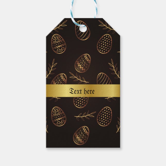 Gold Eggs Oster Geschenkanhänger (Vorderseite)