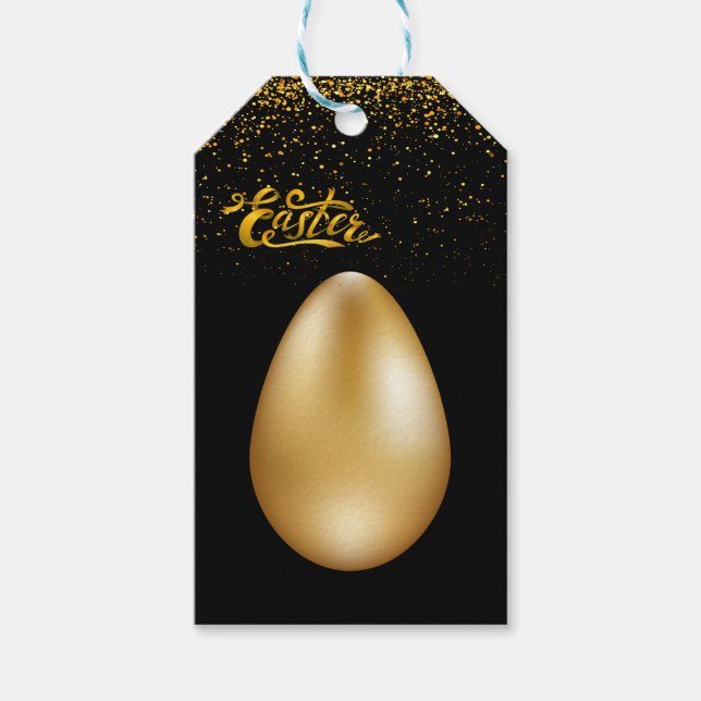Gold Eggs Oster Geschenkanhänger (Vorderseite)