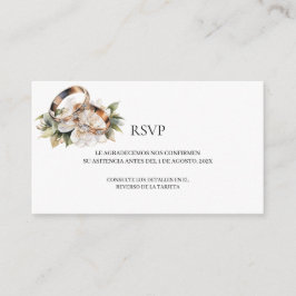 Gold Ehering RSVP Card Begleitkarte