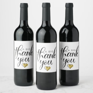 Gold ein großes Dankeschön an Clipart Vielen Dank, Weinetikett