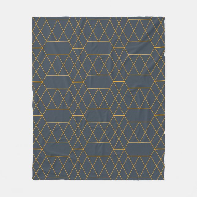 Gold, einfach, modern, cool, trendig geometrisch fleecedecke (Vorderseite)