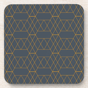 Gold, einfach, modern, cool, trendig geometrisch getränkeuntersetzer