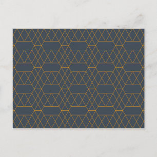 Gold, einfach, modern, cool, trendig geometrisch postkarte