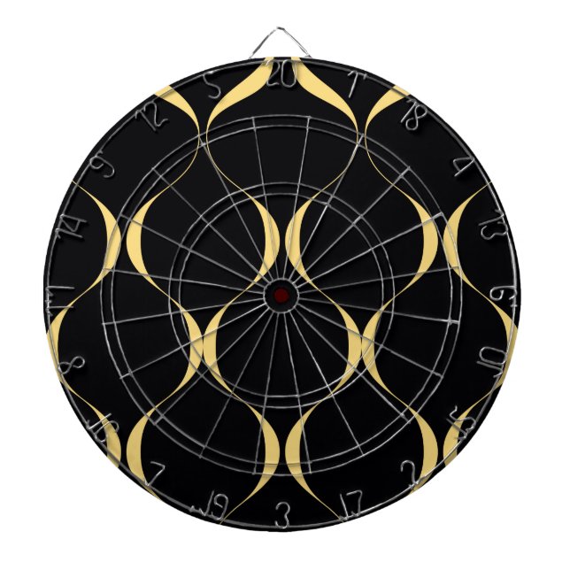 Gold, einfach, modern, luxuriös, wellenförmig dartscheibe (vorne)