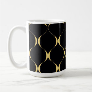Gold, einfach, modern, luxuriös, wellenförmig kaffeetasse