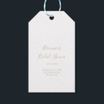 Gold Einfache Minimalistische Brautparty Geschenkt Geschenkanhänger<br><div class="desc">Diese goldfarbenen,  minimalistischen Brautparty-Geschenketiketten eignen sich perfekt für einen modernen Polterabend. Das einfache und elegante Design zeichnet sich durch klassische und extravagante Schriftzeichen in Gold aus.</div>
