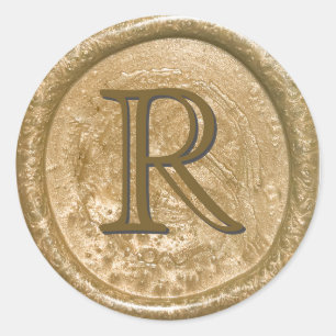Gold Elegance Runder Aufkleber
