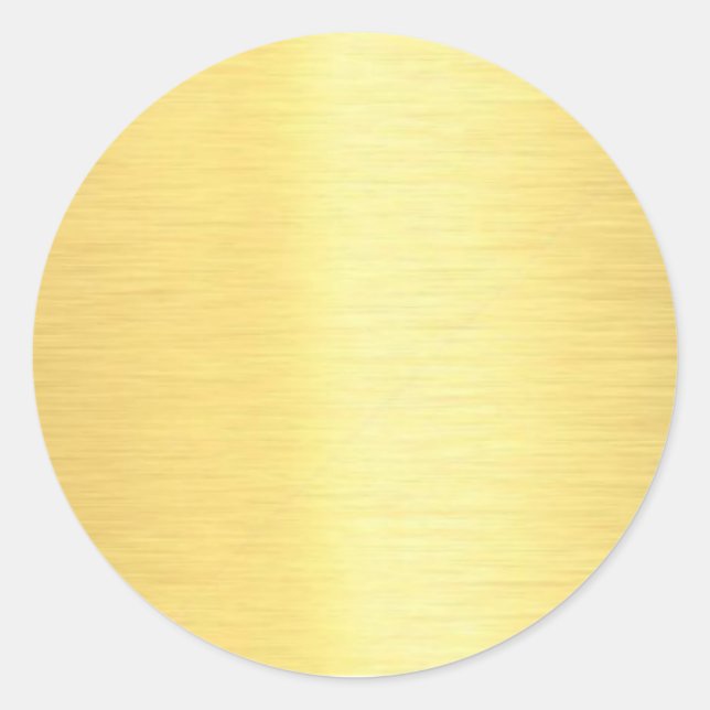 Gold Elegant Chic Vorlage Leer Ihr Benutzerdefinie Runder Aufkleber (Vorderseite)
