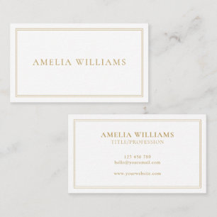 Gold Elegant Minimalistisch Professionell Visitenkarte