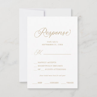 Gold Elegant Moderne Skriptkalligraphie Einladung