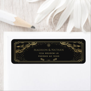 Gold Elegant Tarot Hochzeitsetikett