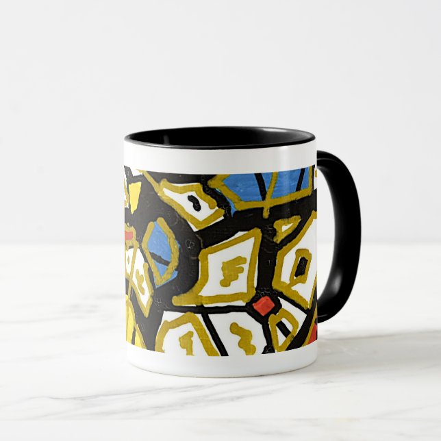 GOLD – Elegante abstrakte Tasse (VorderseiteRechts)