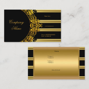 Gold Elegante Black Glamour Mode Visitenkarte