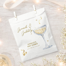 Gold Elegante Brunch Bubbly Champagne Baby Dusche Geschenktütchen