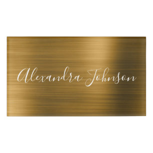 Gold Elegante Luxus Foil Moderne Namenschild