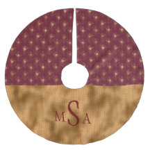 Gold Elegante Monogram Holiday Red Animal Chic