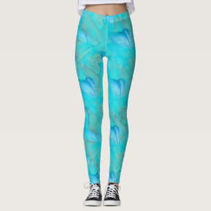 Gold Elegante Rose zeichnend Leggings